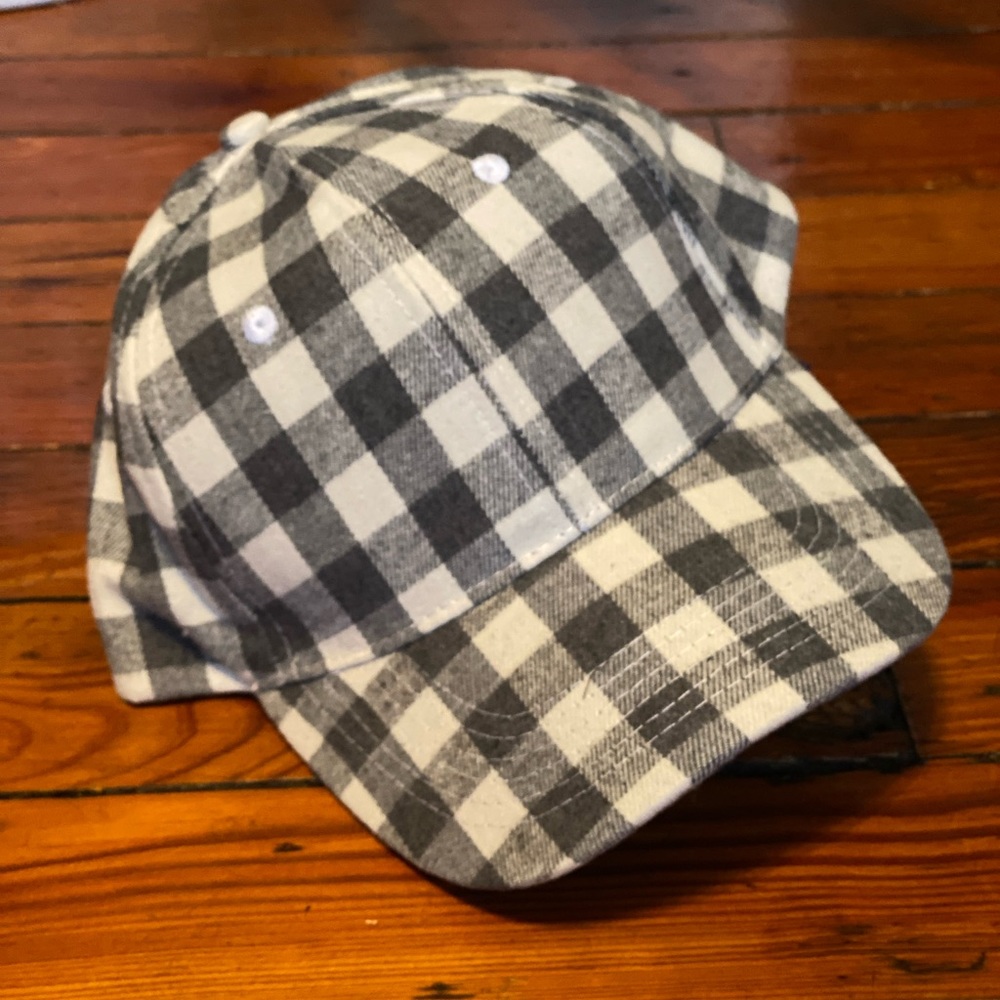 Buffalo Gingham Check Baseball Cap NWT